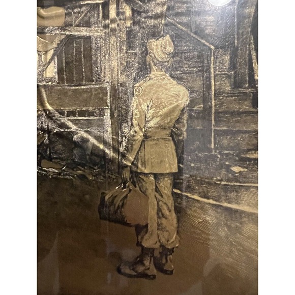 3 vintage Norman Rockwell Gold Foil Etching Suturday Evening Cover Art Posters - Picture 16 of 16